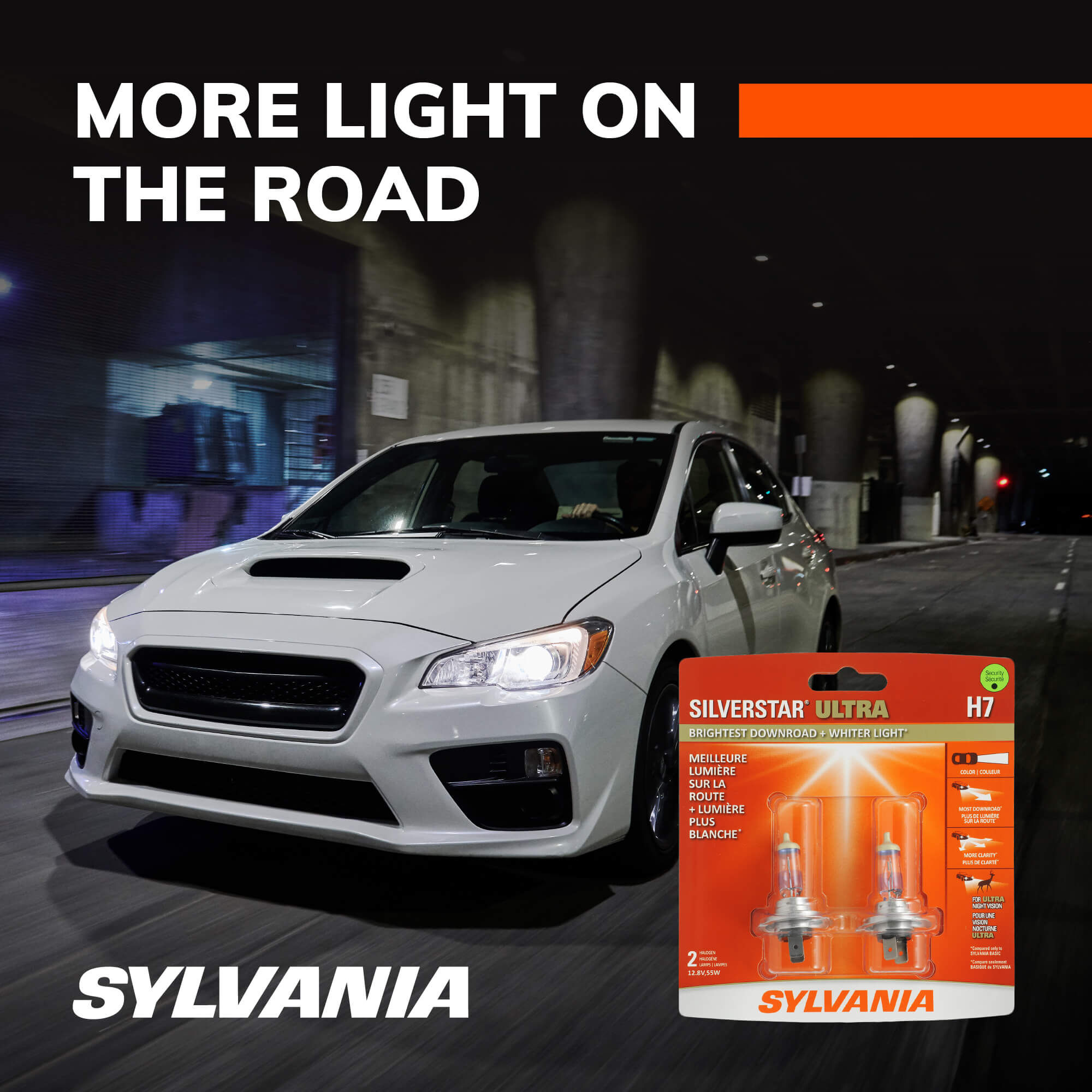 SYLVANIA H7 SilverStar ULTRA Halogen Headlight Bulb 2 Pack